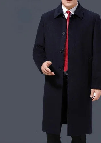Manteau long homme en cachemire et laine – CLEVI Paris