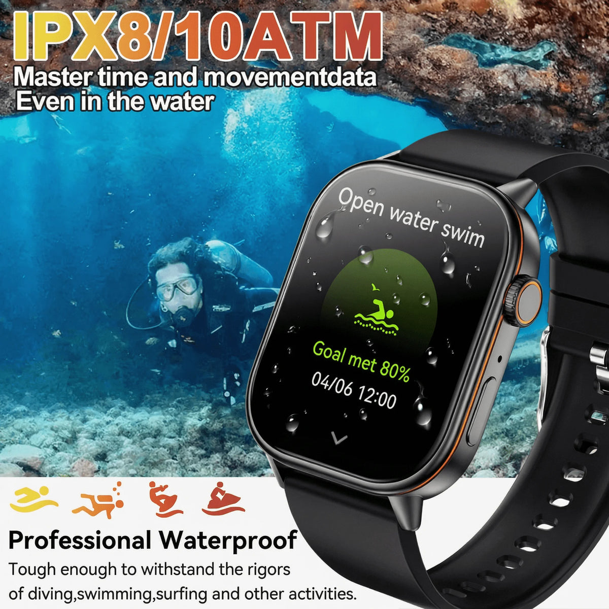 Montre GPS QX17 AMOLED 2,01″ sport – CLEVI Paris