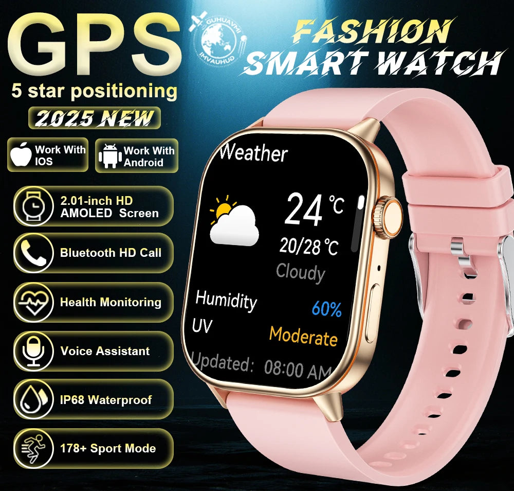 Montre connectée GUHUAVMI AMOLED 2,01 pouces – CLEVI Paris