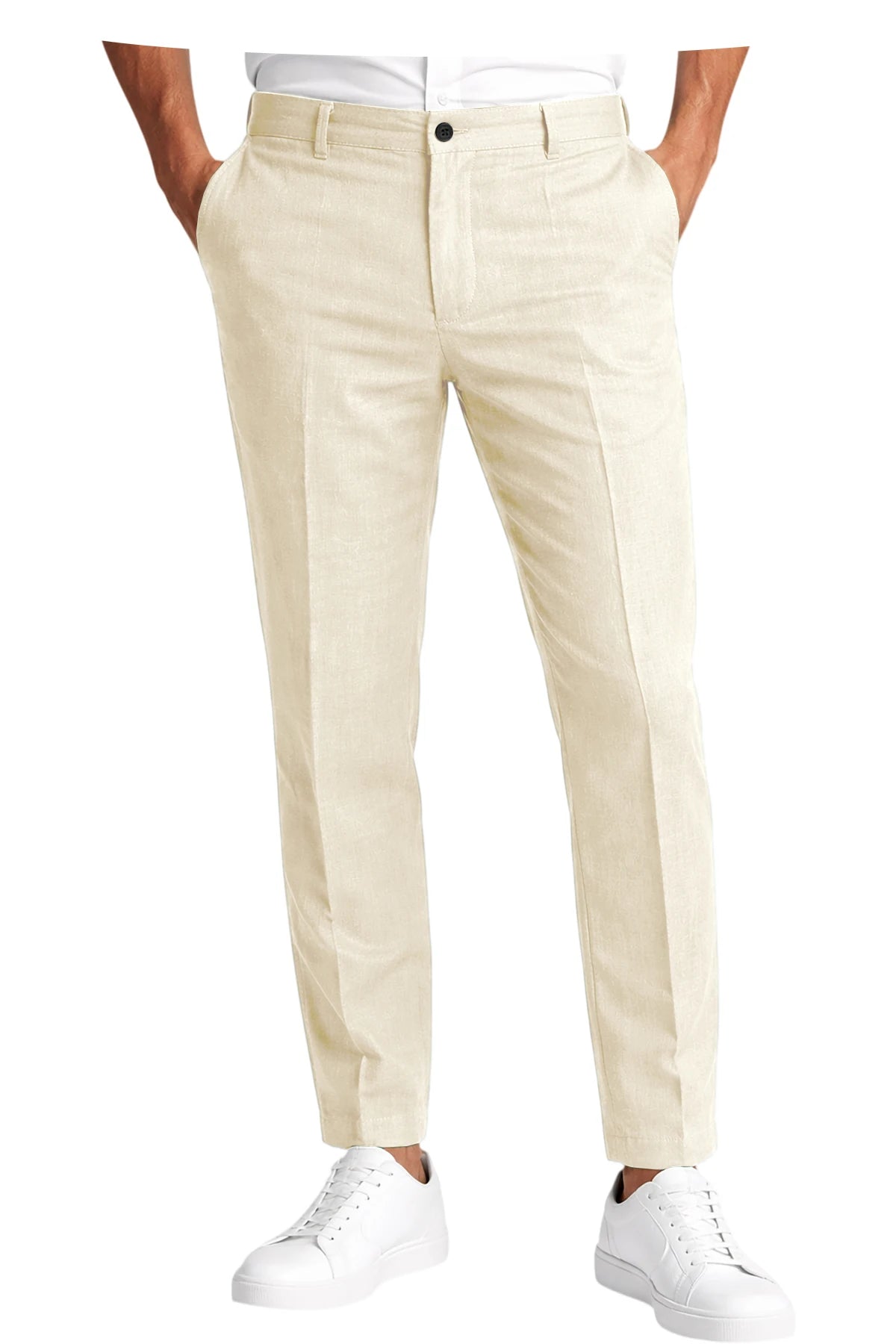 Pantalon homme en lin coupe slim – CLEVI Paris