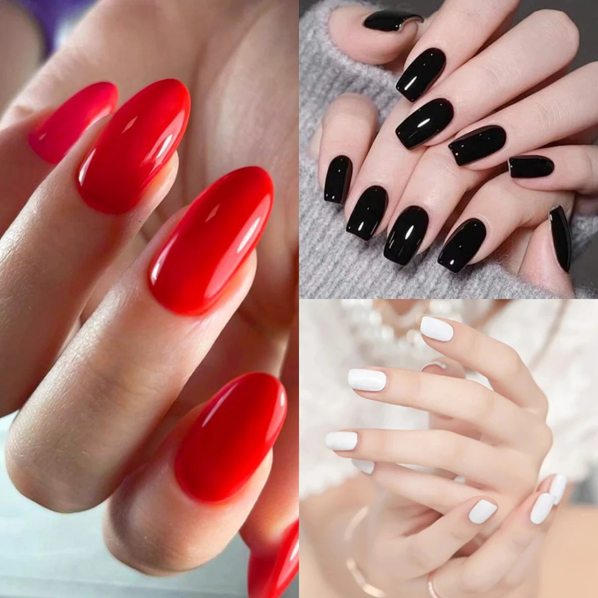 Vernis Gel Semi-Permanent Four Lily 10ml – Sans HEMA Sans TPO UV/LED Soak-Off Noir Rouge Blanc Certifié CPNP – CLEVI Paris