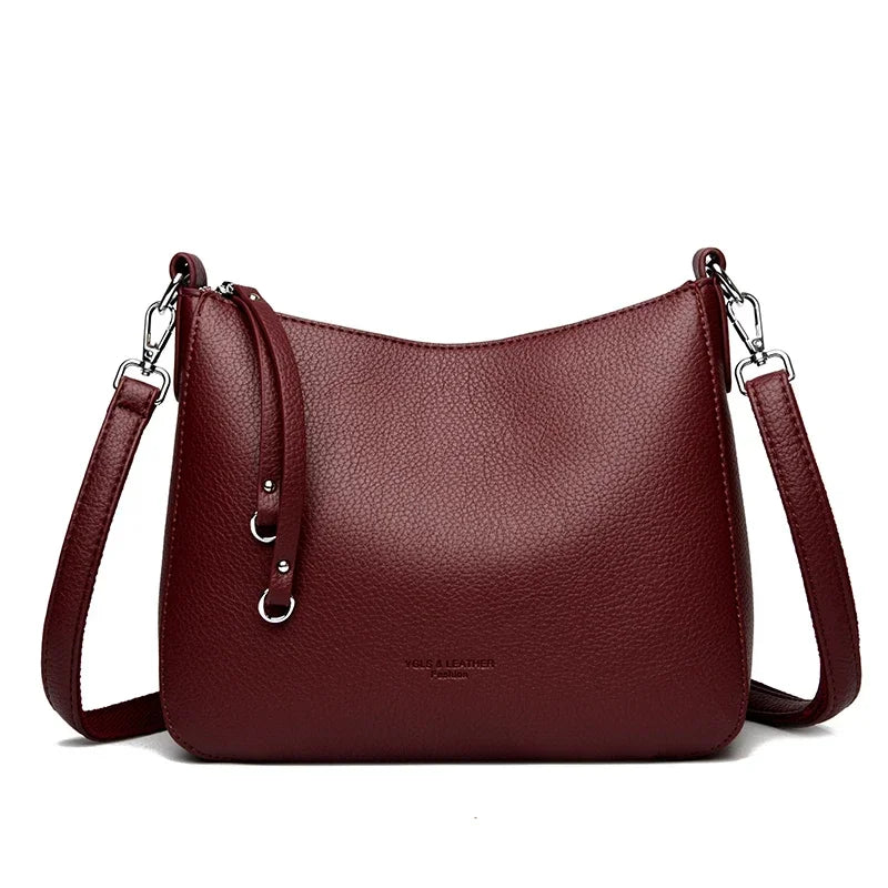Sac Bandoulière Femme Cuir Microfibre Souple 28x22cm – CLEVI Paris