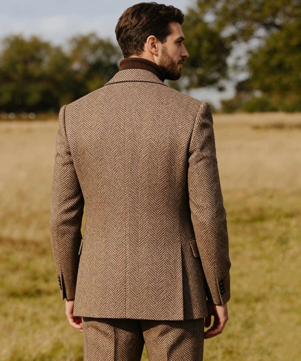 Costume homme à chevrons 2 pièces – CLEVI Paris