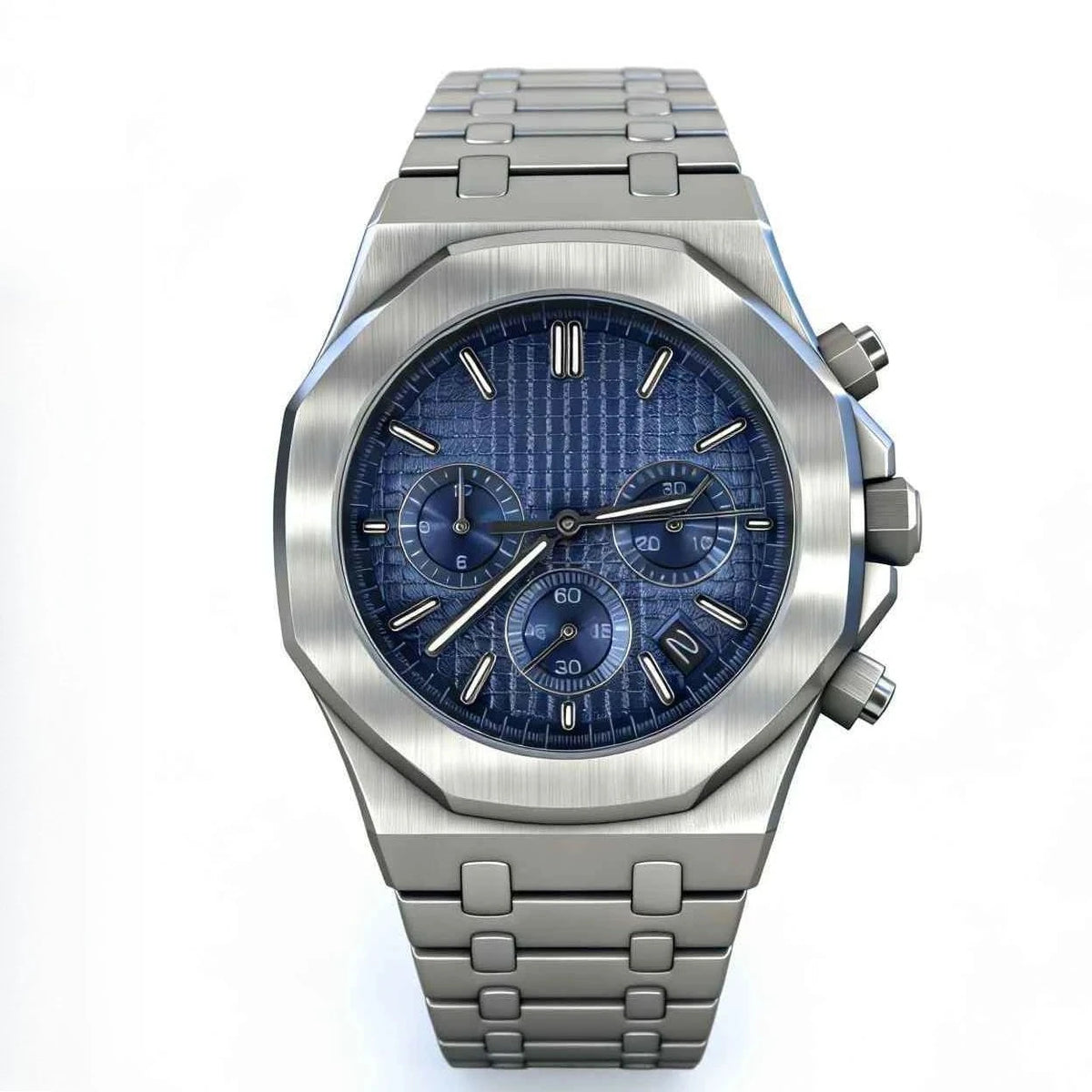 Montre Homme 42mm Acier 904L Mouvement Quartz Style Luxe – CLEVI Paris