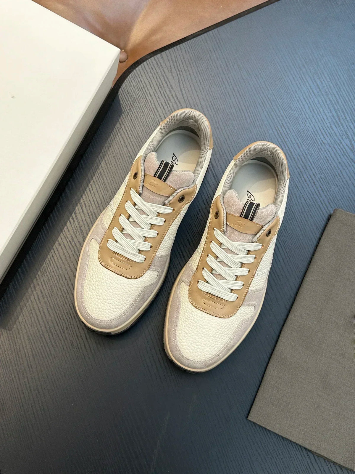 Sneakers Homme Cuir Véritable Vachette OECHSLI – Casual Business Respirantes – 6 Coloris, Pointures 38 à 46 – CLEVI Paris