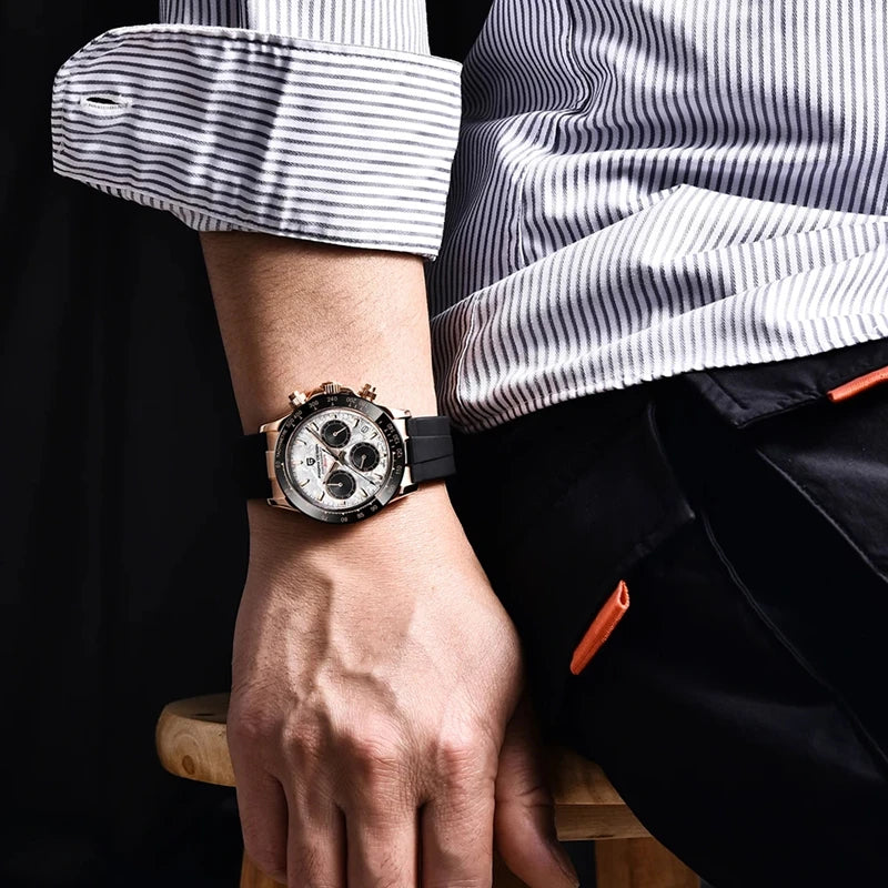 Montre Homme Quartz Chronographe Cadran Météorite Rétro Pagani Design PD-1664 – CLEVI Paris