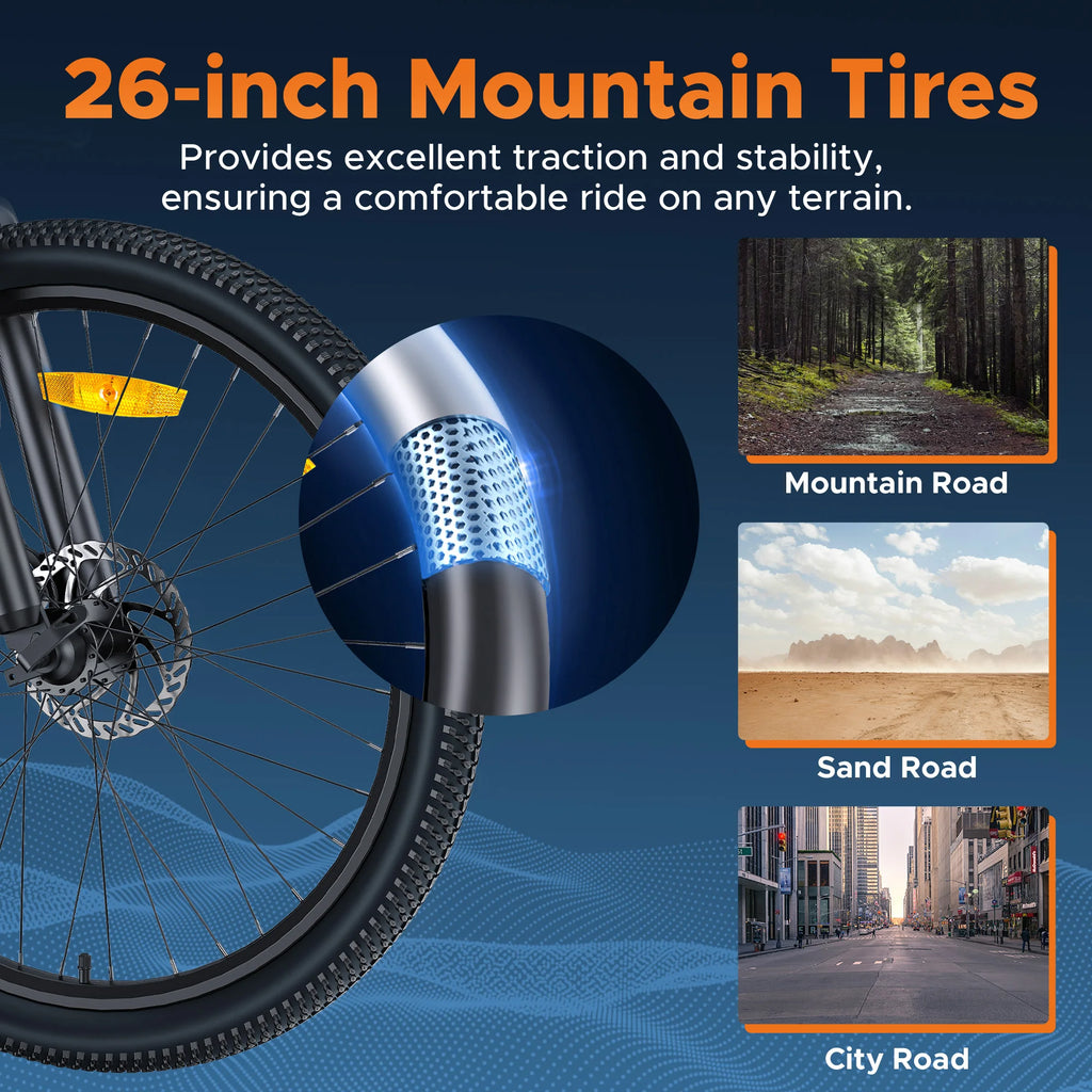 VTT électrique MileTrail 250 W 26 pouces – CLEVI Paris