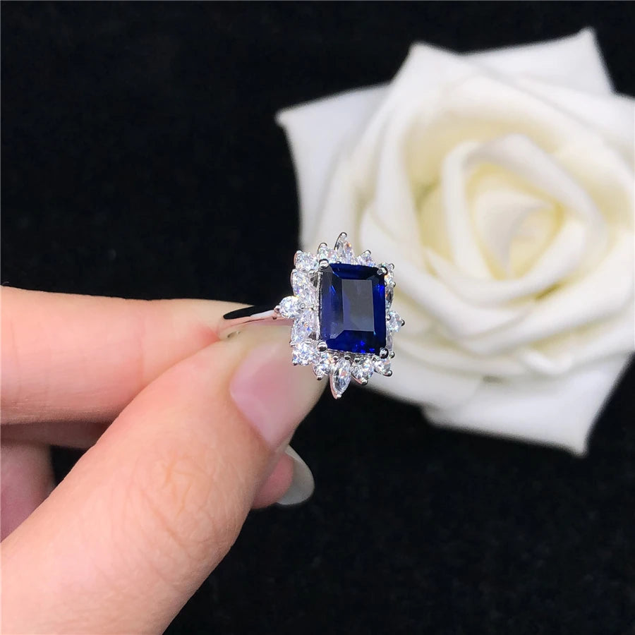 Bague Femme Saphir Or Blanc 14K – CLEVI Paris