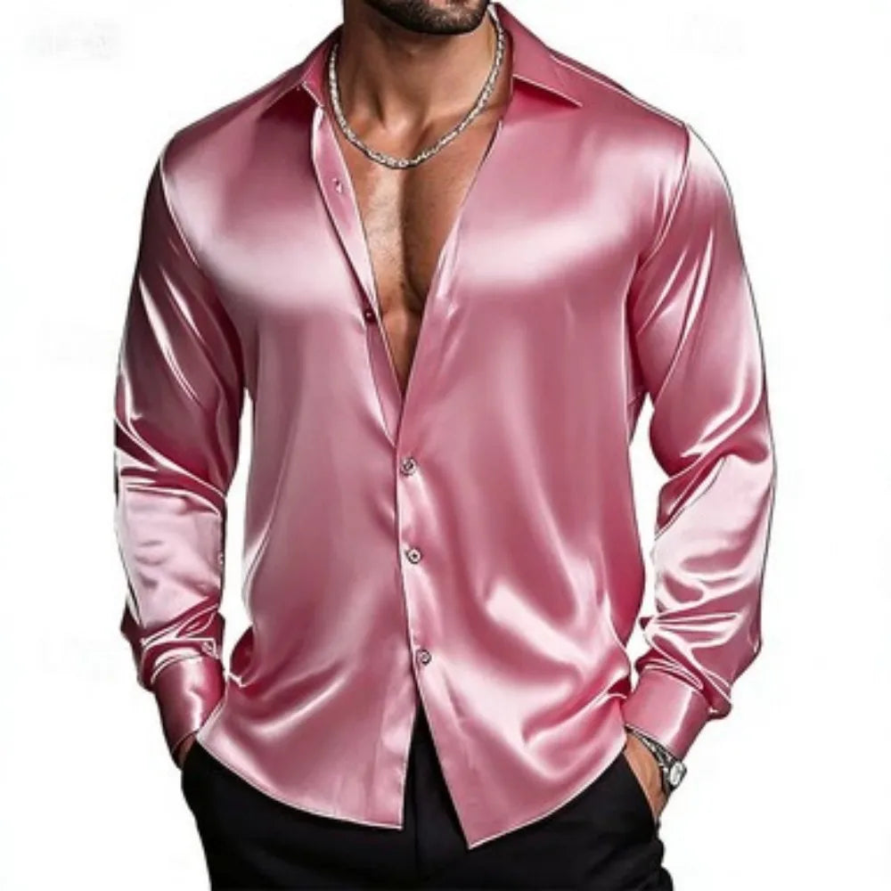 Chemise Homme Unie en Soie et Rayonne – CLEVI Paris