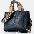 Sac Tote Femme Simili Cuir Monogramme Logo Métal Fermeture Zip Luxe Léger – CLEVI Paris