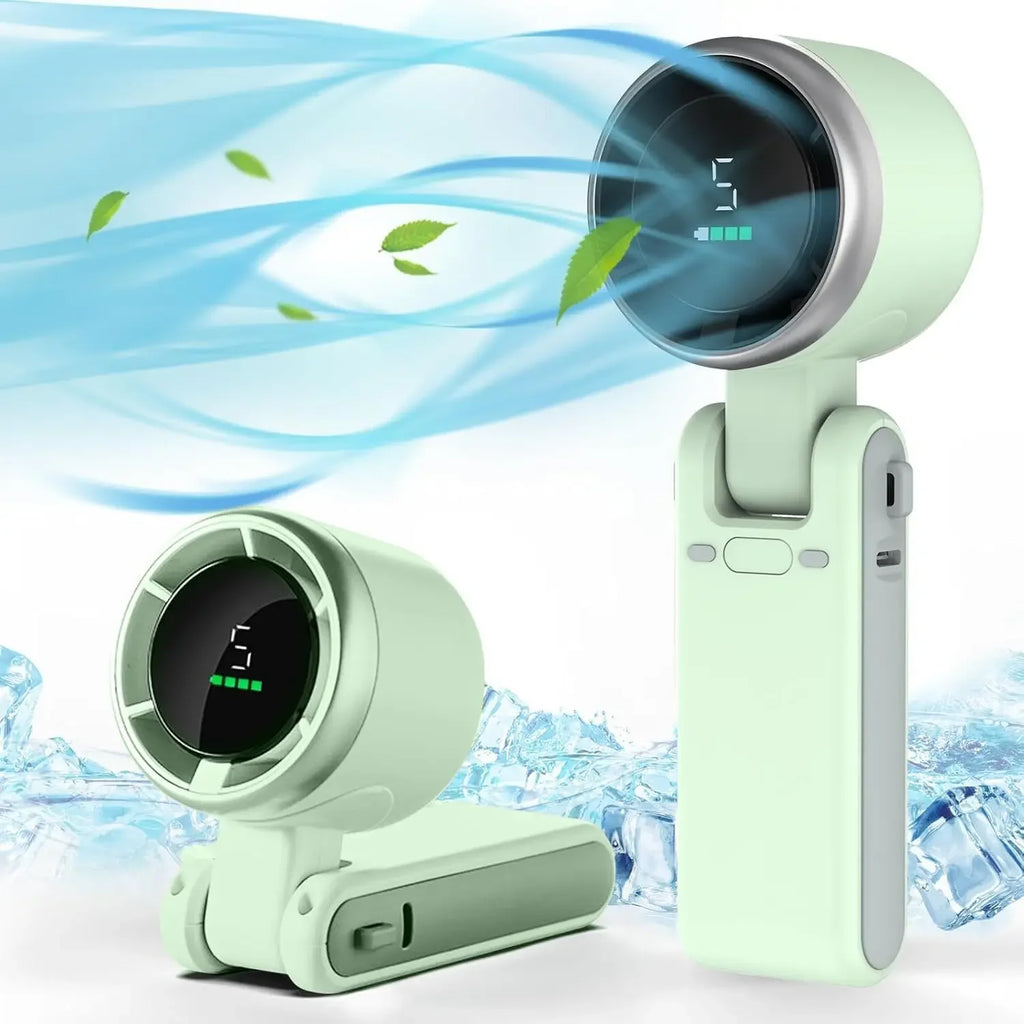 Ventilateur 3-en-1 Pliable Rechargeable USB 3600mAh 5 Vitesses Voyage – CLEVI Paris