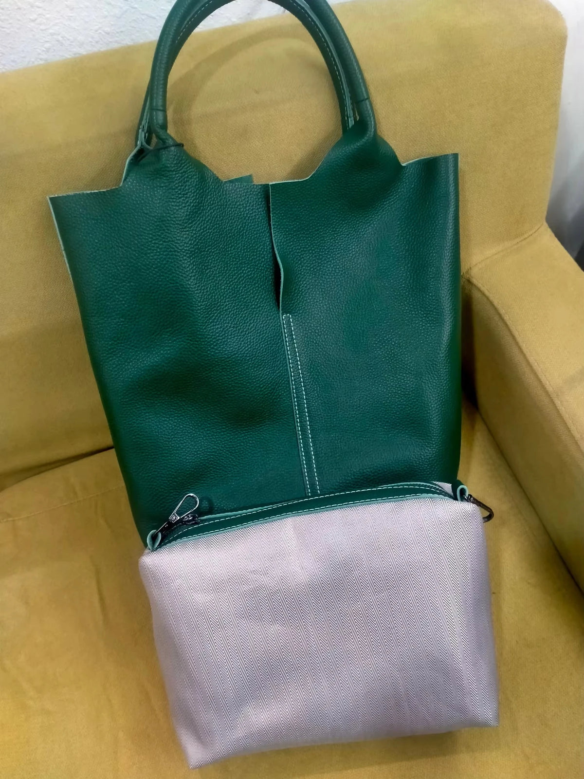 Sac seau femme en cuir de vachette – CLEVI Paris