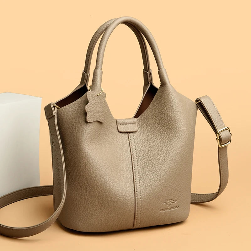 Sac à Main Femme Cuir PU Souple Grande Capacité 5 Poches – CLEVI Paris