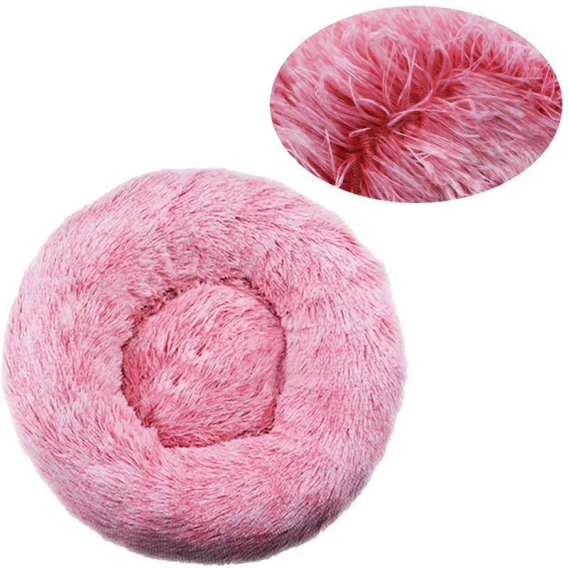 Lit rond en peluche chien et chat 40 à 90 cm – CLEVI Paris