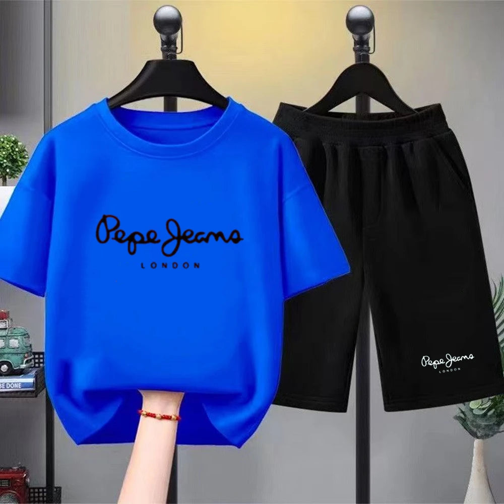 Ensemble enfant à lettres T-shirt et short – CLEVI Paris