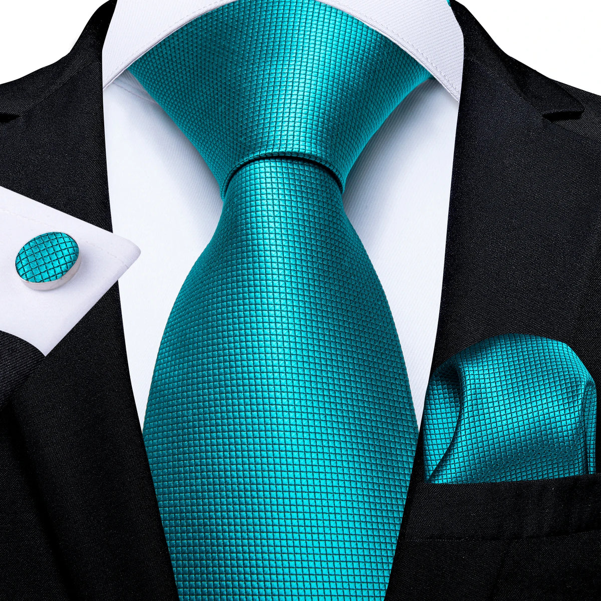 Coffret cravate homme à pois, pochette et boutons – CLEVI Paris