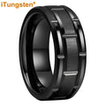 Bague Unisexe en Tungstène Noir, Or ou Argent – CLEVI Paris