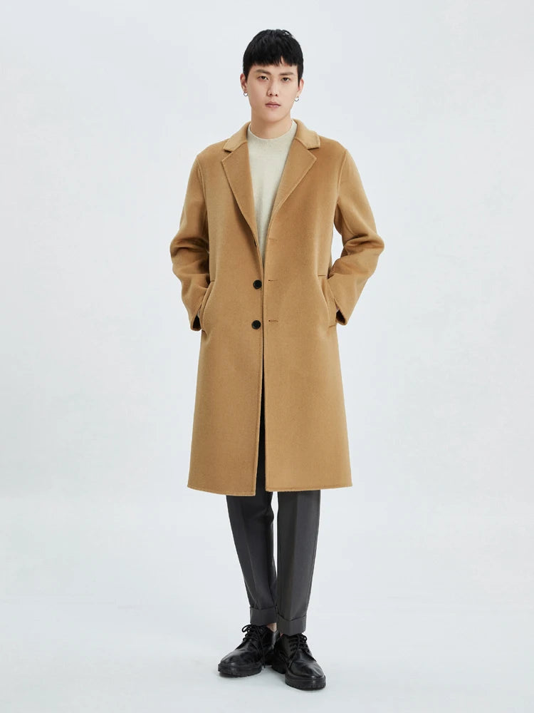 Manteau homme mi-long en laine – CLEVI Paris