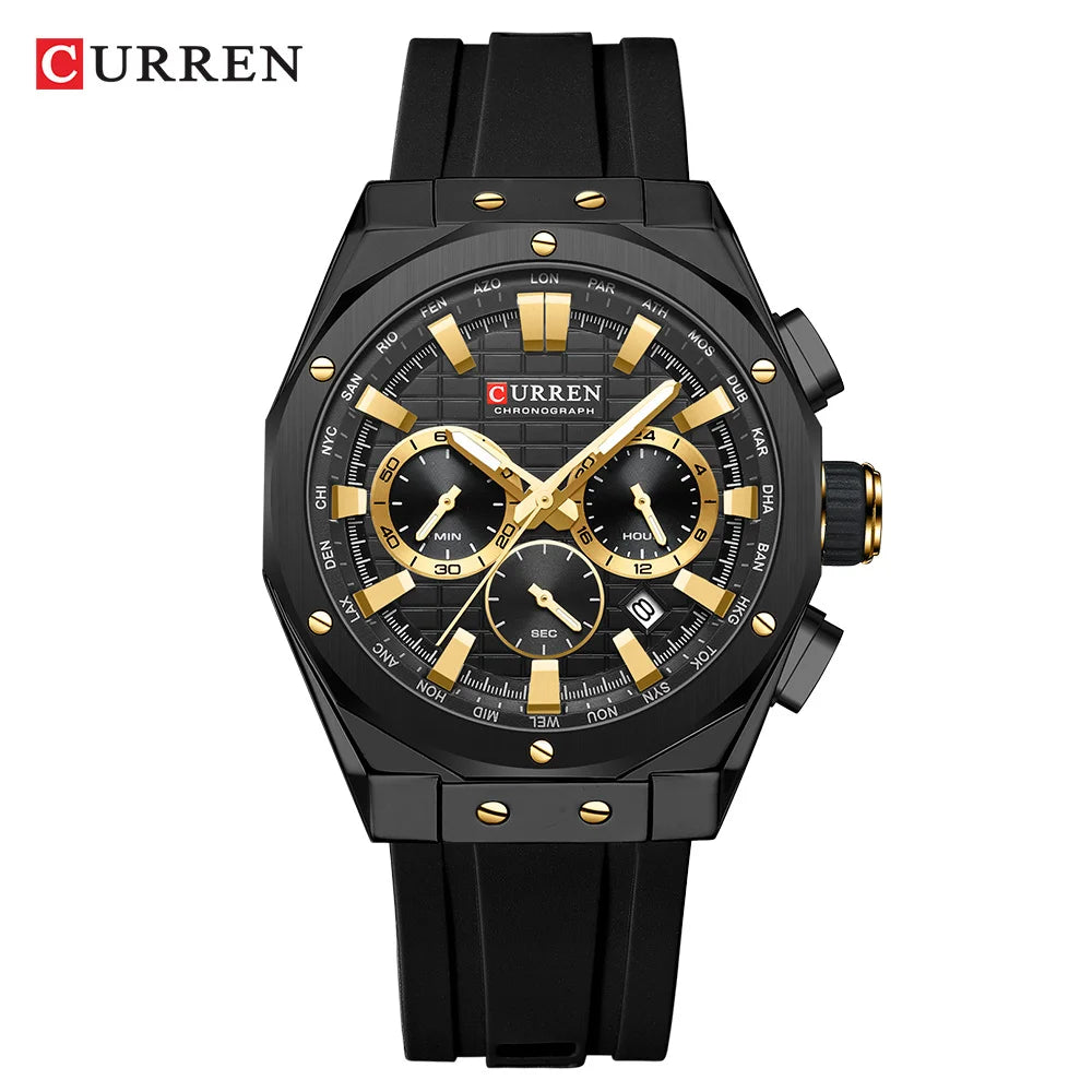 Montre Chronographe Homme CURREN 8442 – Bracelet Silicone Sport