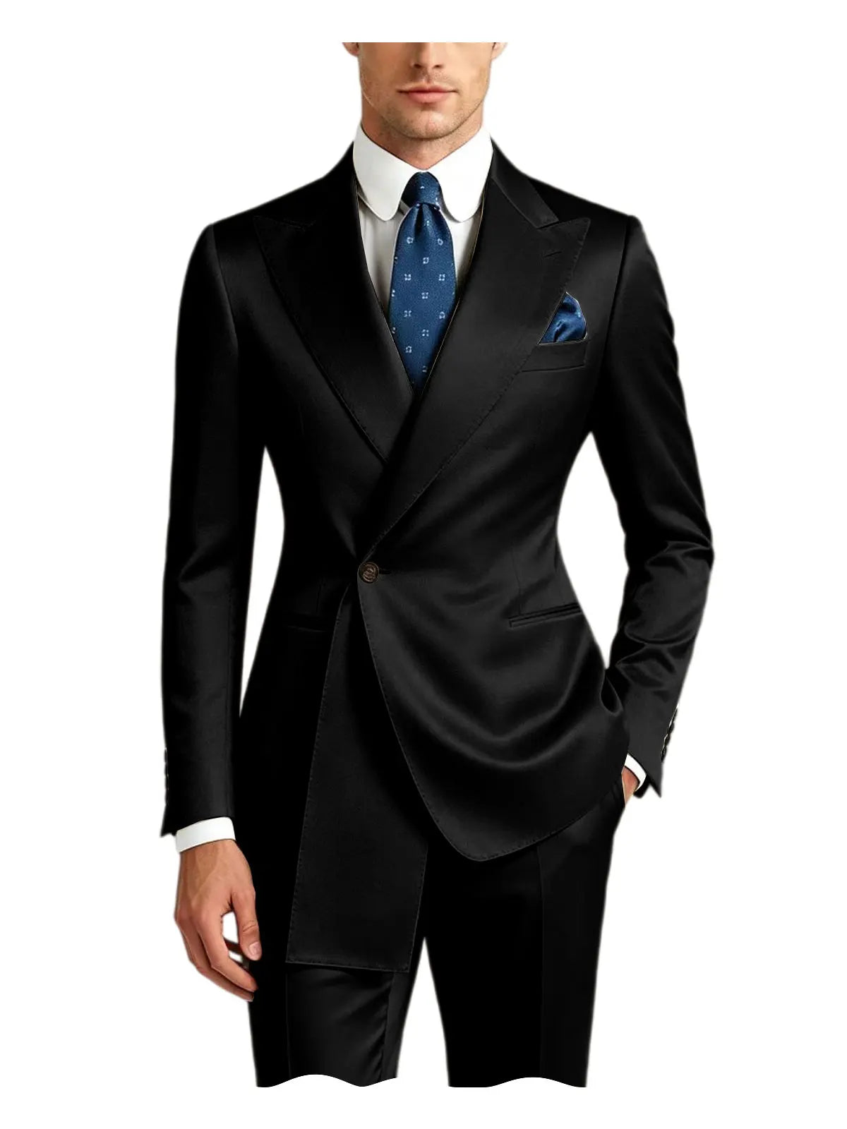 Smoking homme en satin 2 pièces – CLEVI Paris