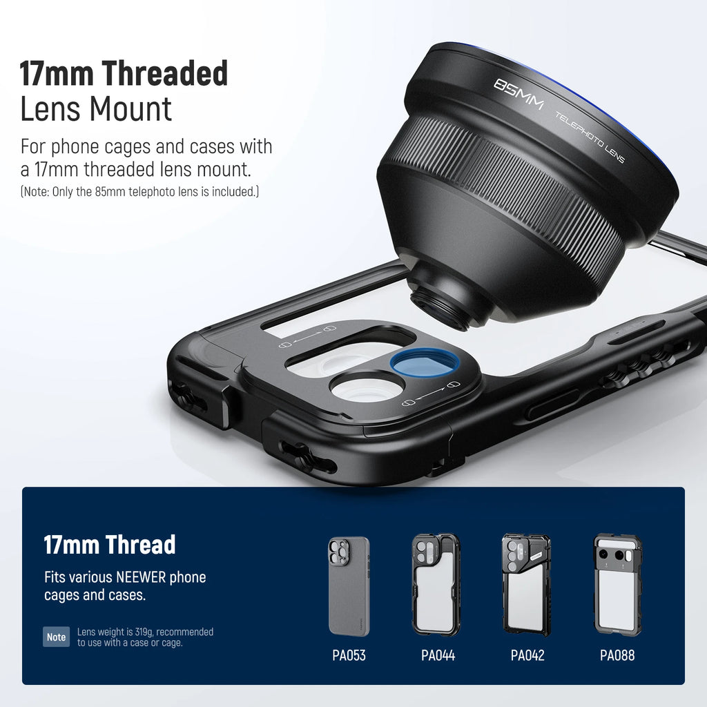 Téléobjectif smartphone NEEWER 85 mm 2,5X – CLEVI Paris