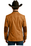Blazer homme effet daim style western – CLEVI Paris