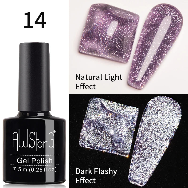 Vernis Gel UV Cat Eye AWStorG 7,5ml Semi-Permanent – CLEVI Paris
