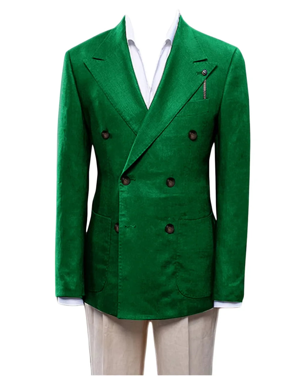 Blazer croisé lin et coton homme – CLEVI Paris