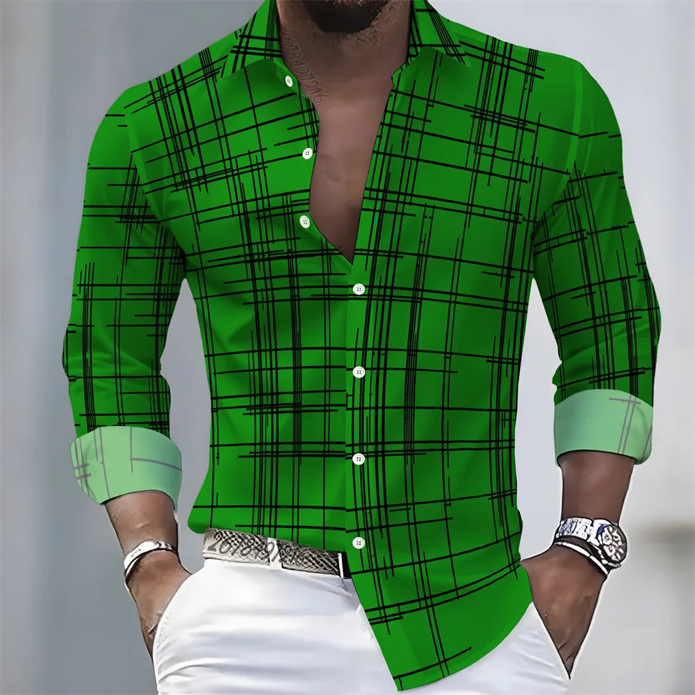 Chemise Homme Rayée à Manches Longues – CLEVI Paris