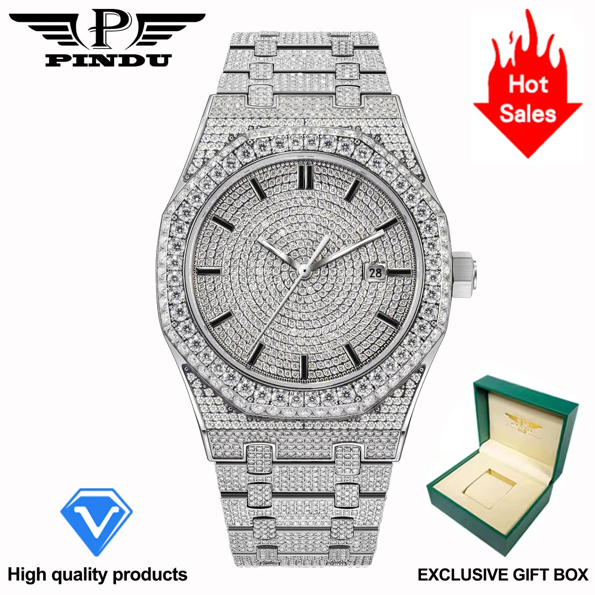 Montre mécanique PINDU PD6670 carrée – CLEVI Paris