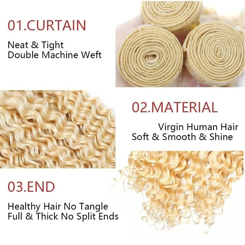 Mèches Brésiliennes Vierges Deep Wave Cheveux Humains Naturels – CLEVI Paris
