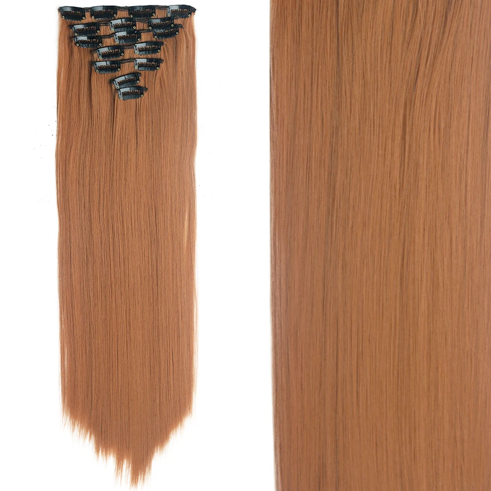 Extensions Cheveux Clips 7 Pcs Synthétique 50 Couleurs – CLEVI Paris