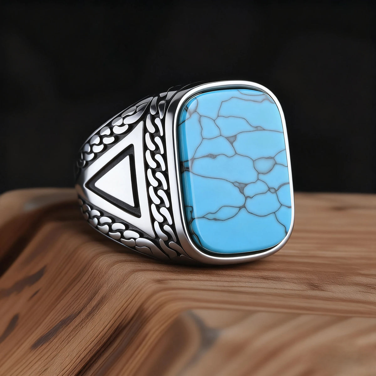 Bague Homme Acier 316L et Pierres Colorées – CLEVI Paris