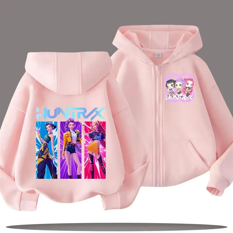 Sweat à capuche enfant zippé imprimé – CLEVI Paris