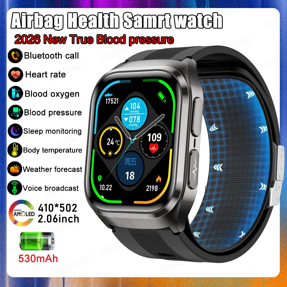 Montre RNABAU AMOLED incurvé 2,06″ Bluetooth – CLEVI Paris