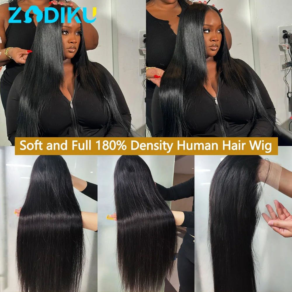 Perruque Lace Front 13x6 HD Cheveux Humains Straight 12-30 Pouces – CLEVI Paris