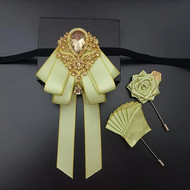 Ensemble nœud papillon 3 pièces, fleurs – CLEVI Paris