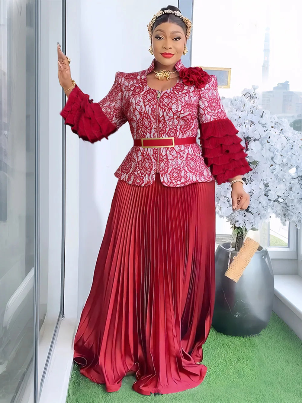 Robe longue africaine de cérémonie – CLEVI Paris