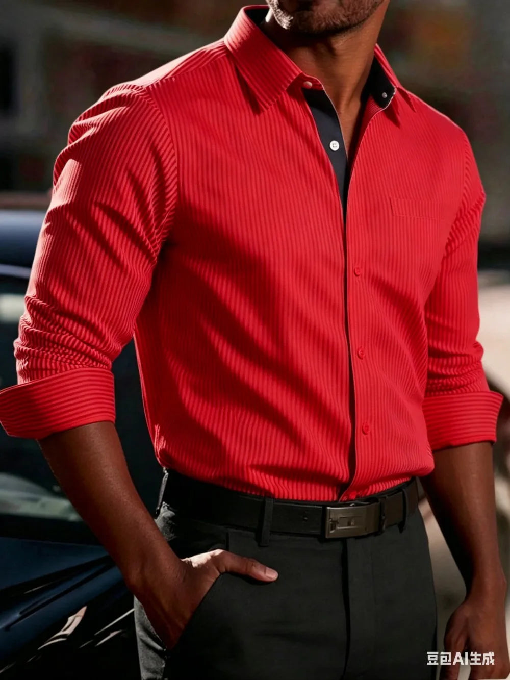 Chemise homme à rayures imprimées – CLEVI Paris
