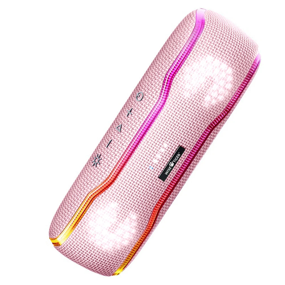 Enceinte Bluetooth Outdoor 25W – IPX7, 24h, Lumières RGB, Stéréo | WISETIGER F10C