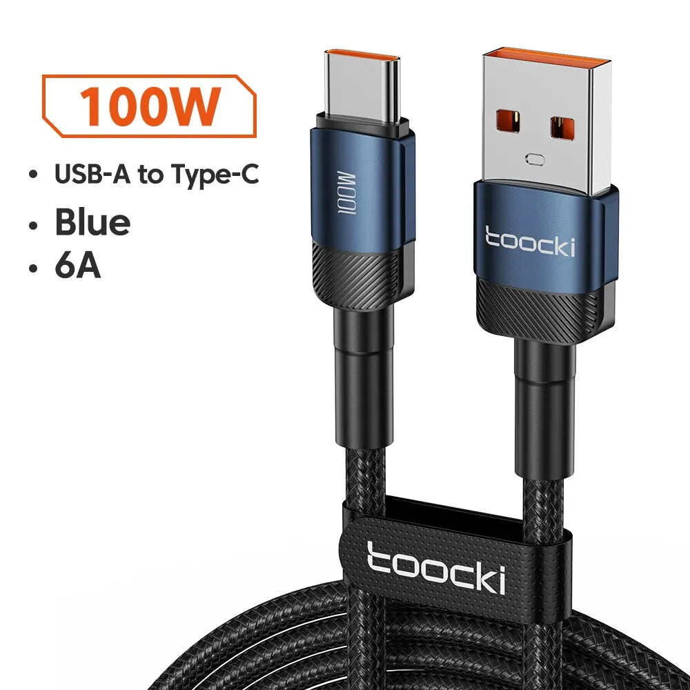 Câble Toocki Charge Rapide USB-C Lightning 60W 100W Tressé – CLEVI Paris