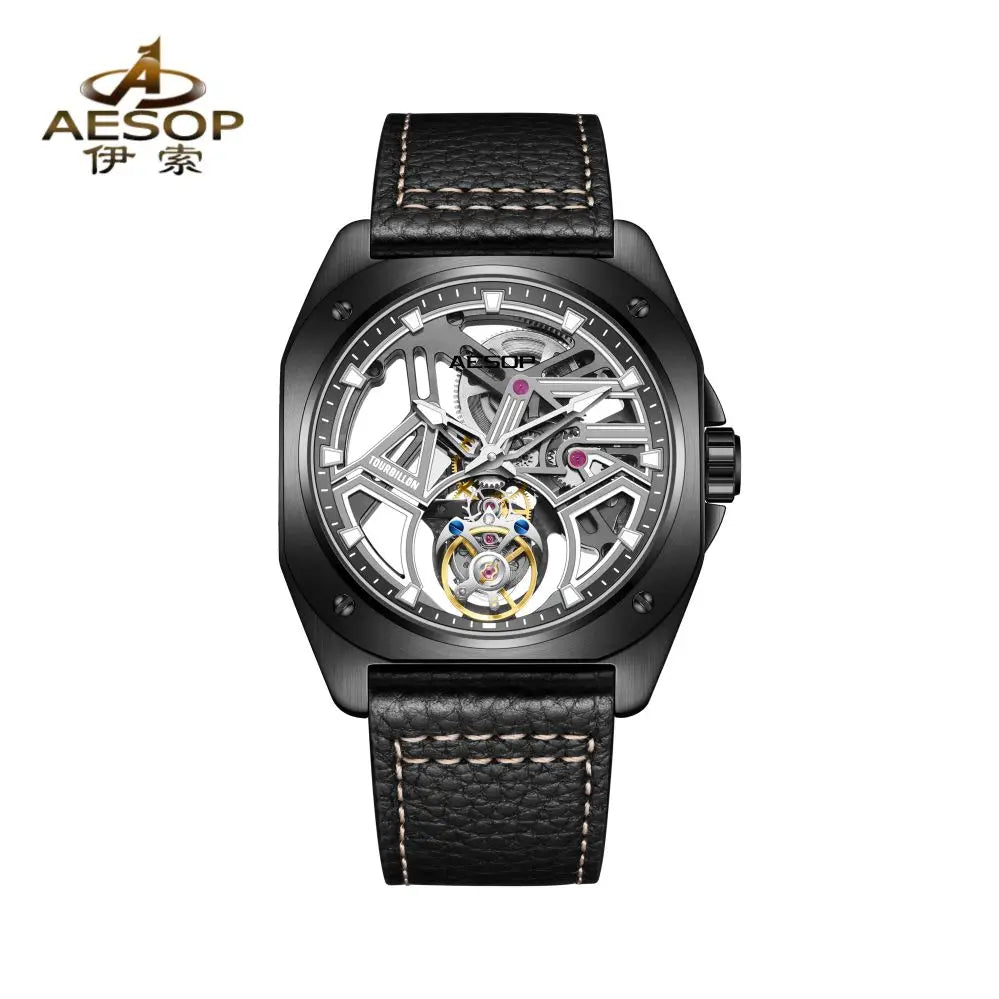 Montre Homme Tourbillon Squelette Aesop – CLEVI Paris
