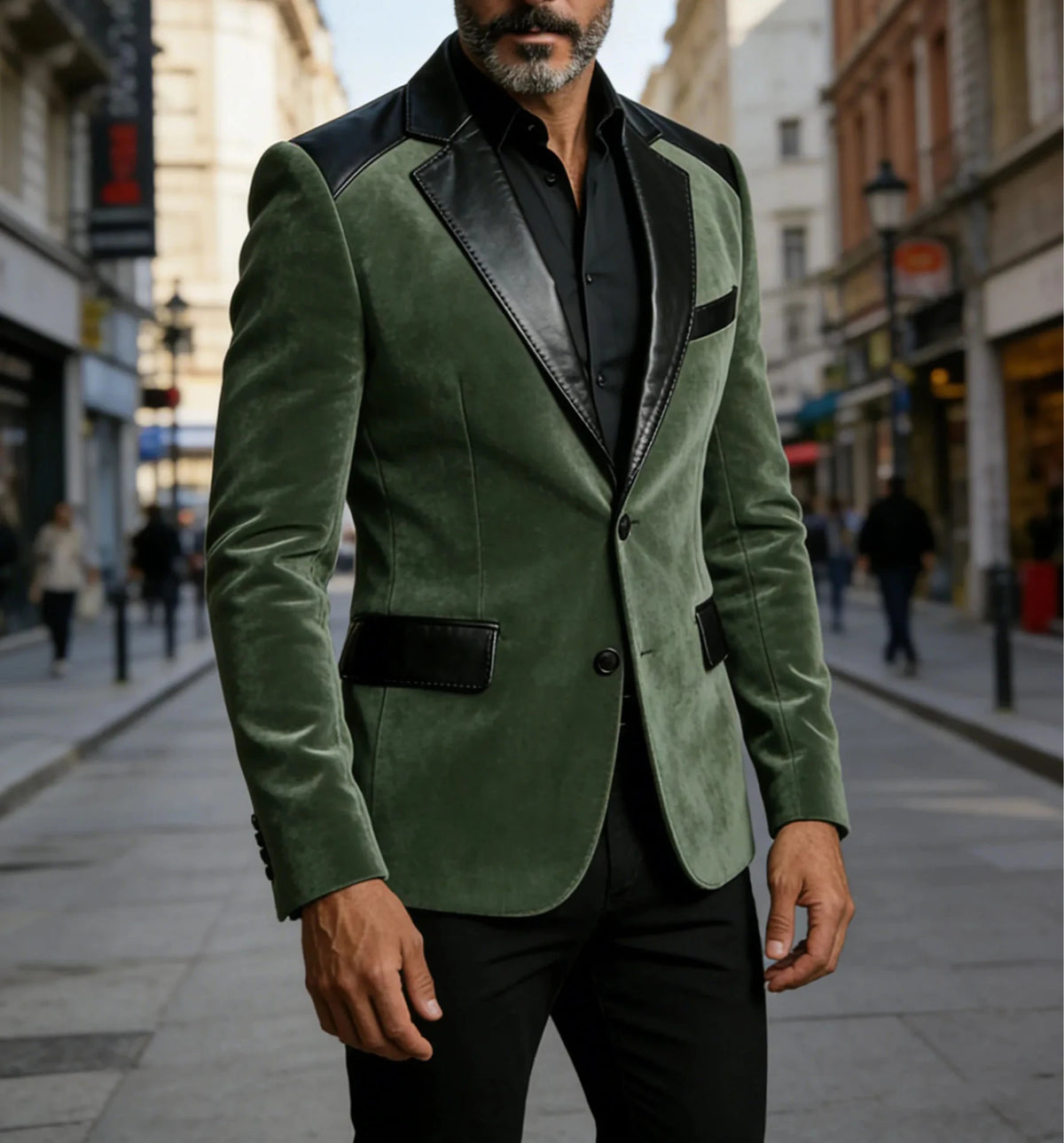 Costume homme en velours, coupe ajustée – CLEVI Paris
