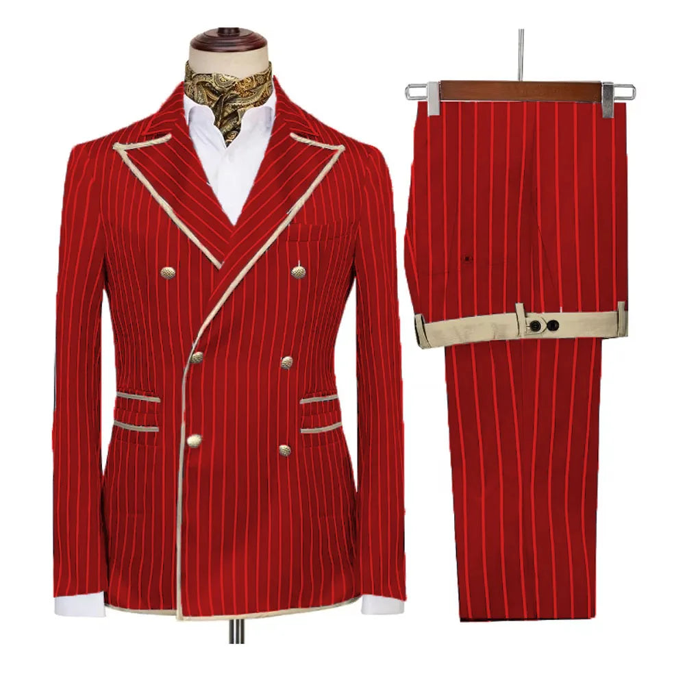 Costume homme rayé 2 pièces – CLEVI Paris