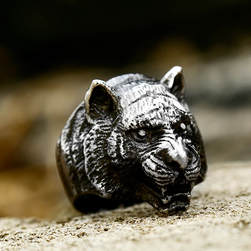 Bague Homme Acier Inoxydable Motif Animal – CLEVI Paris