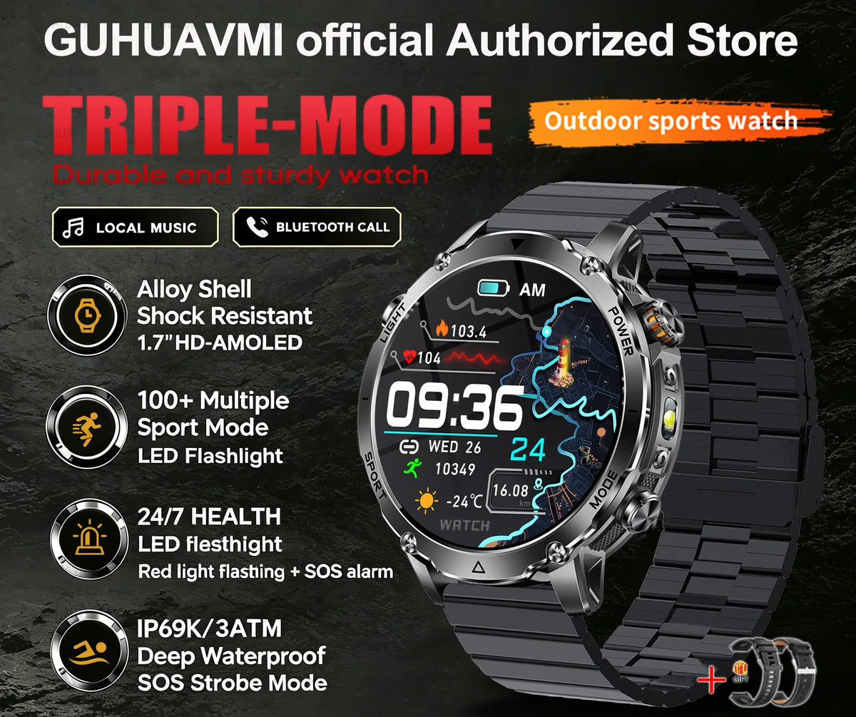Montre connectée sport AMOLED 1,7 pouce – CLEVI Paris