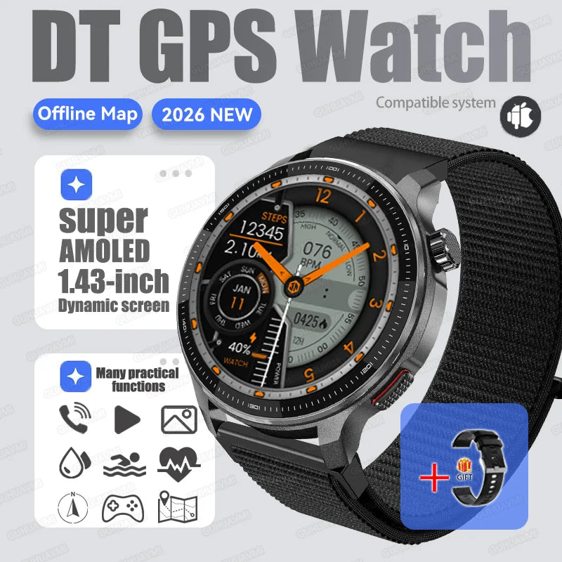Montre GPS DTG6 AMOLED cartes hors ligne – CLEVI Paris