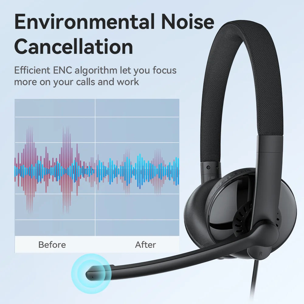 Casque Filaire EMEET GeniusCall HS50 USB Bureau – CLEVI Paris