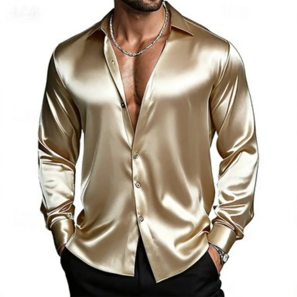Chemise Homme Unie en Soie et Rayonne – CLEVI Paris