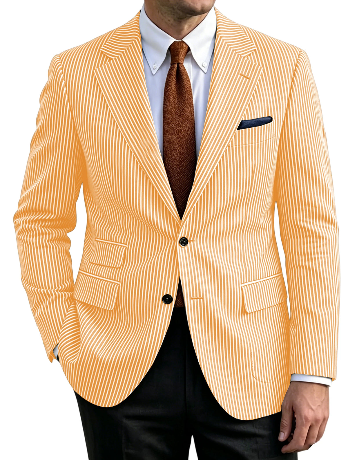 Blazer rayé homme en coton – CLEVI Paris